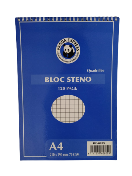 Bloc-Note-A4-Spirale-Quadrillee-PANDA-EXPRESS