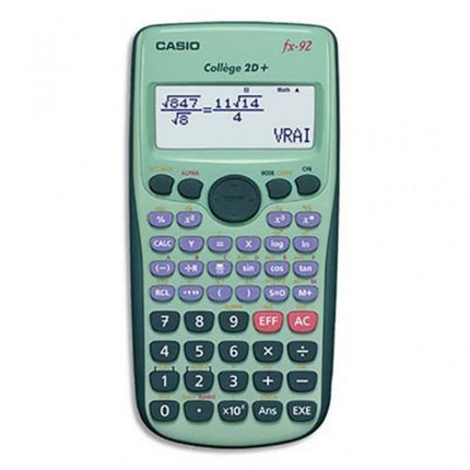 Calculatrice Scientifique CASIO FX-92+ COLLEGE